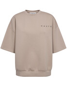 Haute L' Amitié HL Maxi Split SS Logo Sweat Beige