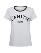Haute L' Amitié HL Neckline Logo Tee White/Ink