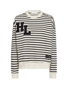 Haute L' Amitié HL  Stripe Application Sweat OW/Black