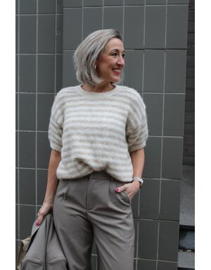 Feel Fashion Feel Trui km Streep Beige/OW