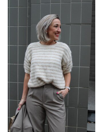Feel Fashion Feel Trui km Streep Beige/OW