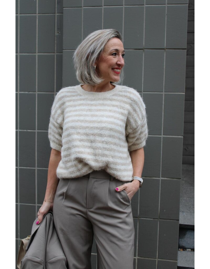 Feel Fashion Feel Trui km Streep Beige/OW