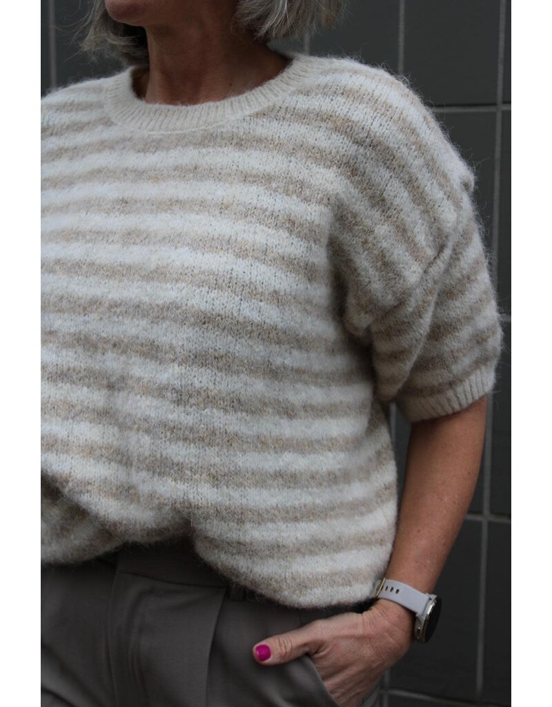 Feel Fashion Feel Trui km Streep Beige/OW