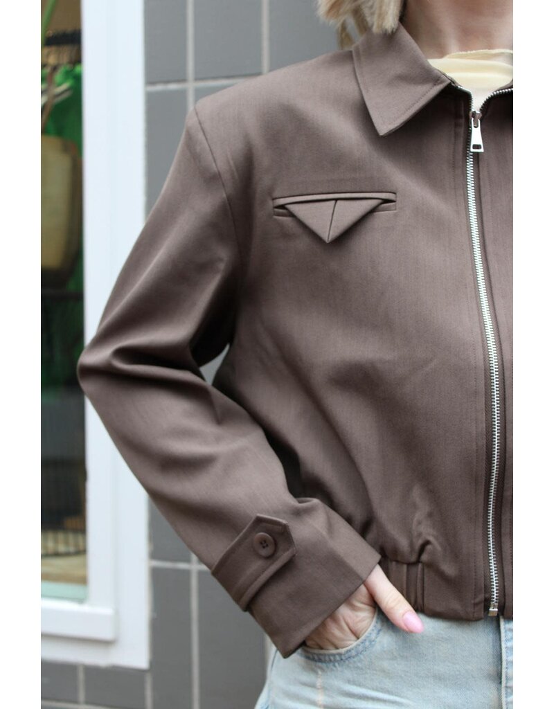 Feel Fashion Feel Blazer Kort Angi Bruin