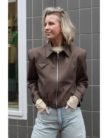 Feel Fashion Feel Blazer Kort Angi Bruin