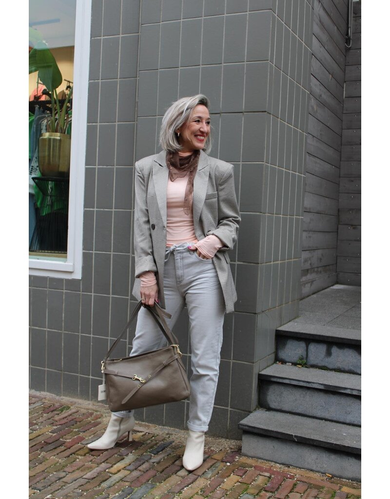 Feel Fashion Feel Blazer Ruit Bruin