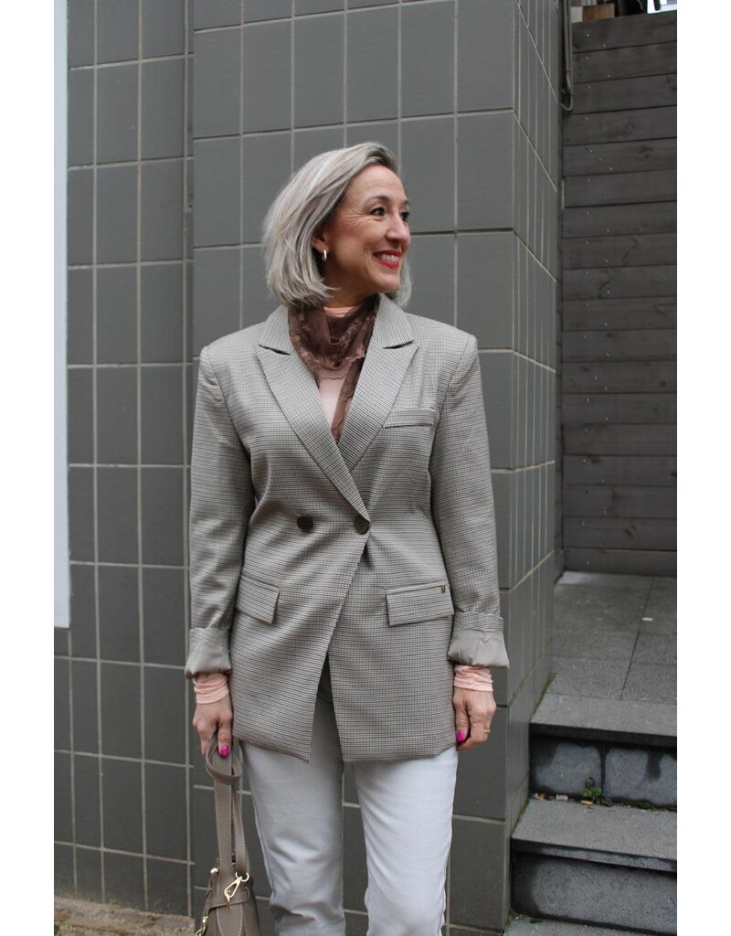 Feel Fashion Feel Blazer Ruit Bruin