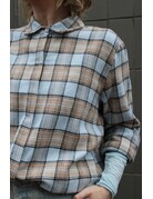 Feel Fashion Feel Blouse Ruit Blauw