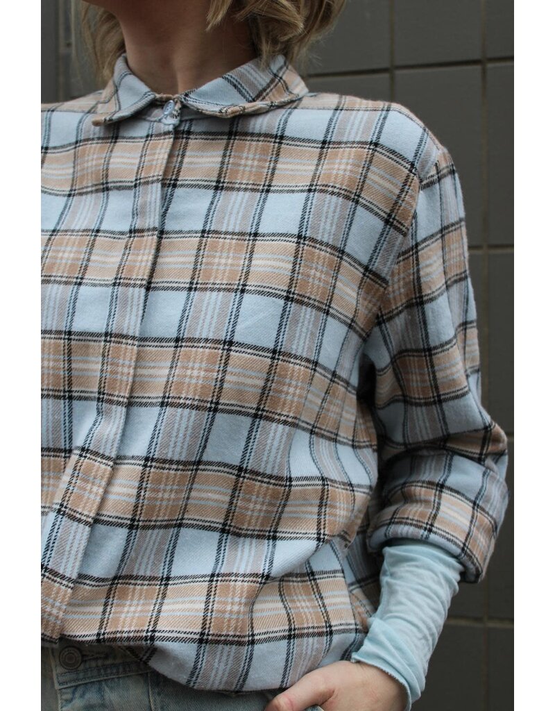 Feel Fashion Feel Blouse Ruit Blauw