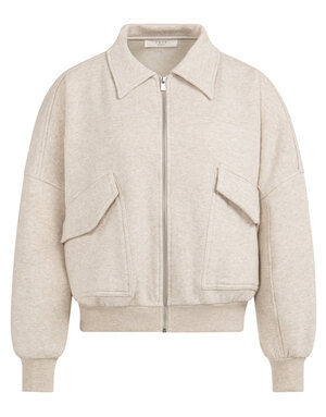 Yaya Yaya Sweat Jack Pockets Slate Grey Mel.