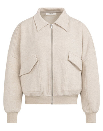 Yaya Yaya Sweat Jack Pockets Slate Grey Mel.