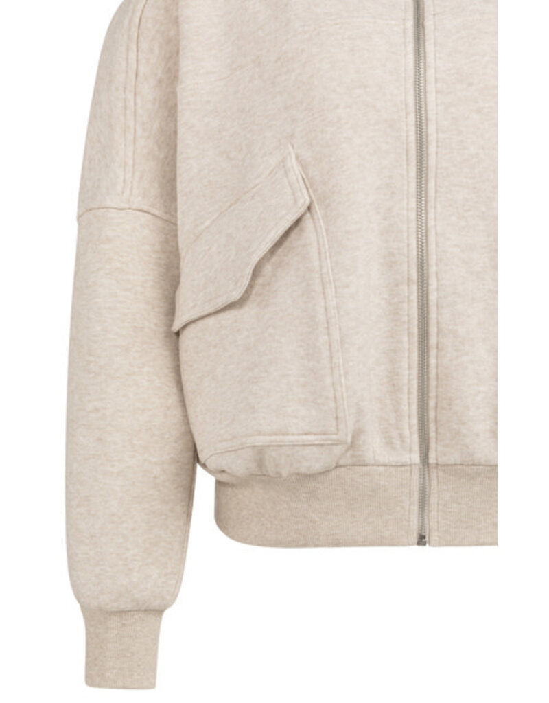 Yaya Yaya Sweat Jack Pockets Slate Grey Mel.