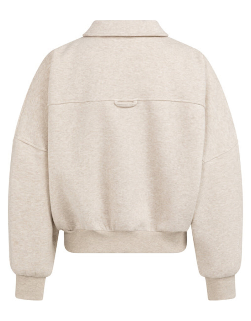 Yaya Yaya Sweat Jack Pockets Slate Grey Mel.