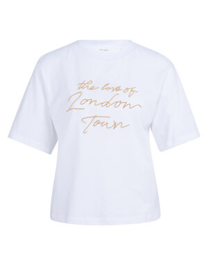 Yaya Yaya T-shirt Flock Print Reed/Yellow des.