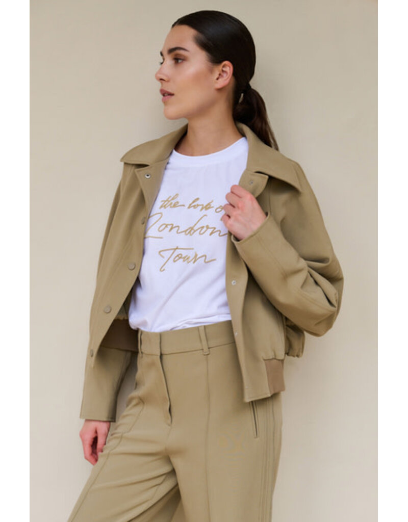 Yaya Yaya T-shirt Flock Print Reed/Yellow des.