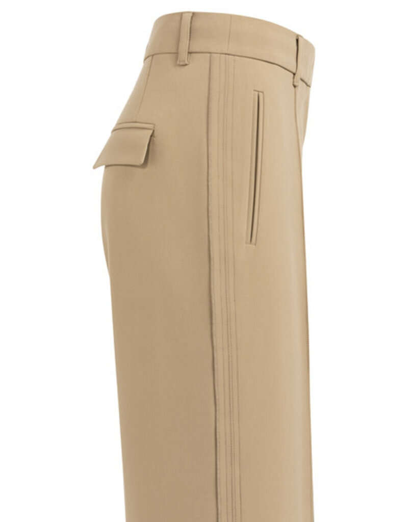 Yaya Yaya WL Pant. Contrast stitching Khaki Green