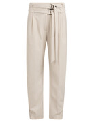 Yaya Yaya Woven Loose Fit Pant belt detail Kit Beige