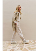 Yaya Yaya Woven Loose Fit Pant belt detail Kit Beige