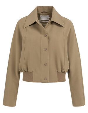 Yaya Yaya Oversized Jack Short Rib cuff Khaki Green