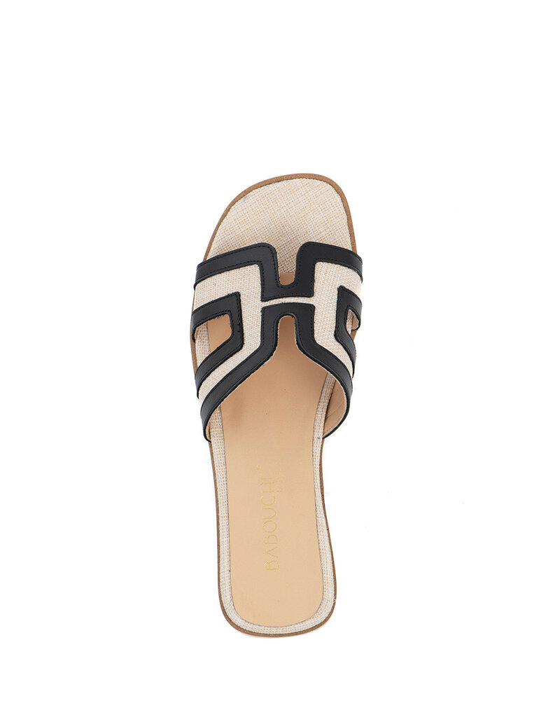 Babouche Babouche Elly Black Beige