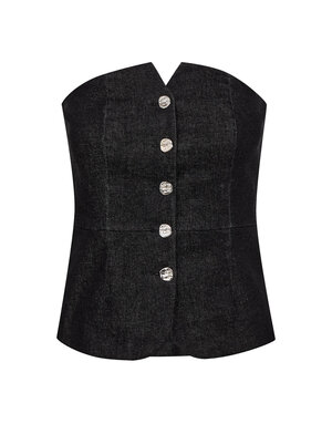 Co' Couture Co 'Couture Helima  Corsage Top Black