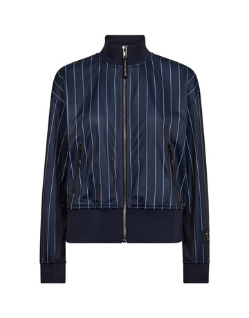 HL Pin Stripe Zip Sweat Navy