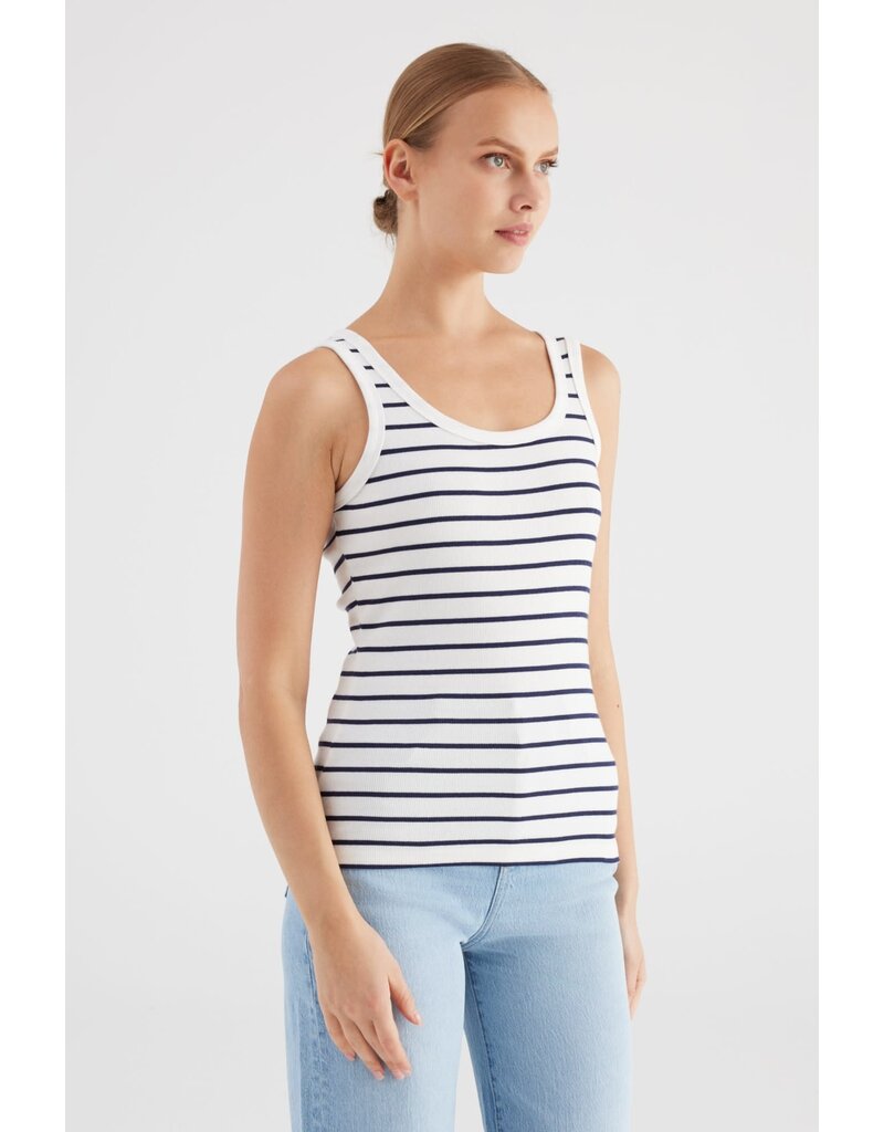 COJ Denim COJ Olivia Stripe Wit/Navy
