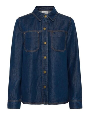 My Essential Wardrobe MEW MWAnn Boxy Shirt D.Blue