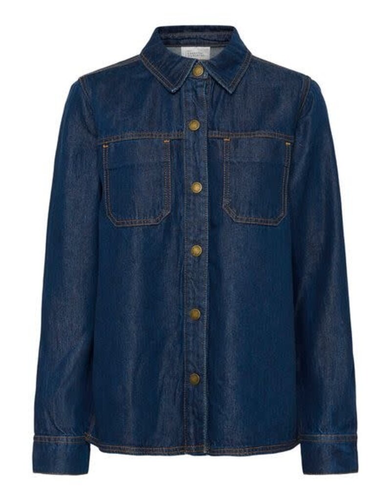 My Essential Wardrobe MEW MWAnn Boxy Shirt D.Blue