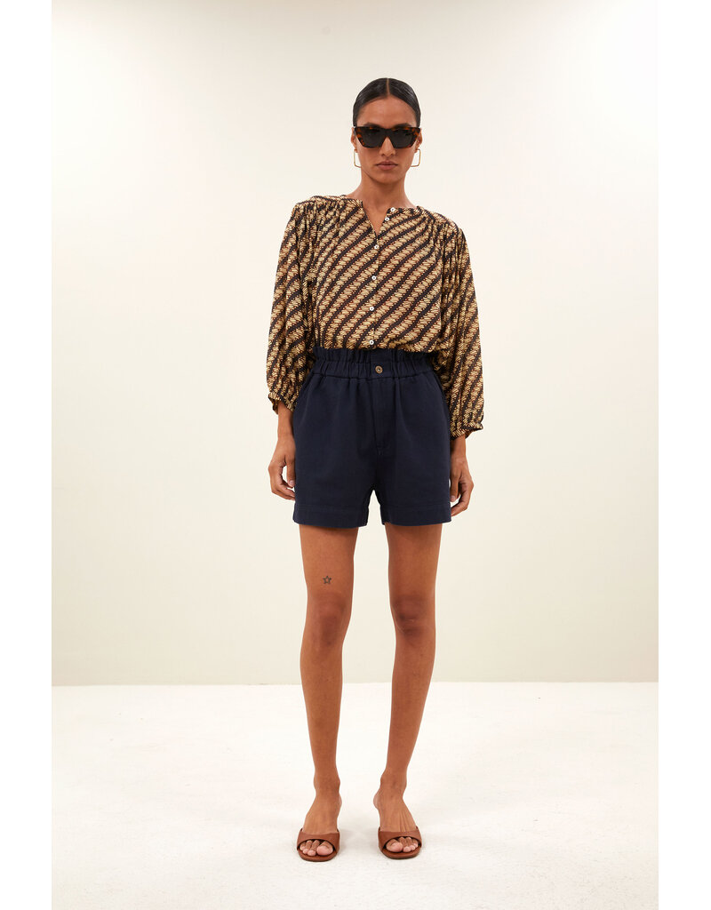 By-Bar By-Bar Leon Twill Short Blue