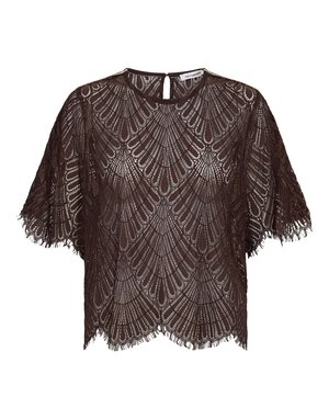 Co' Couture Co'Couture Leti Lace Blouse D.Brown