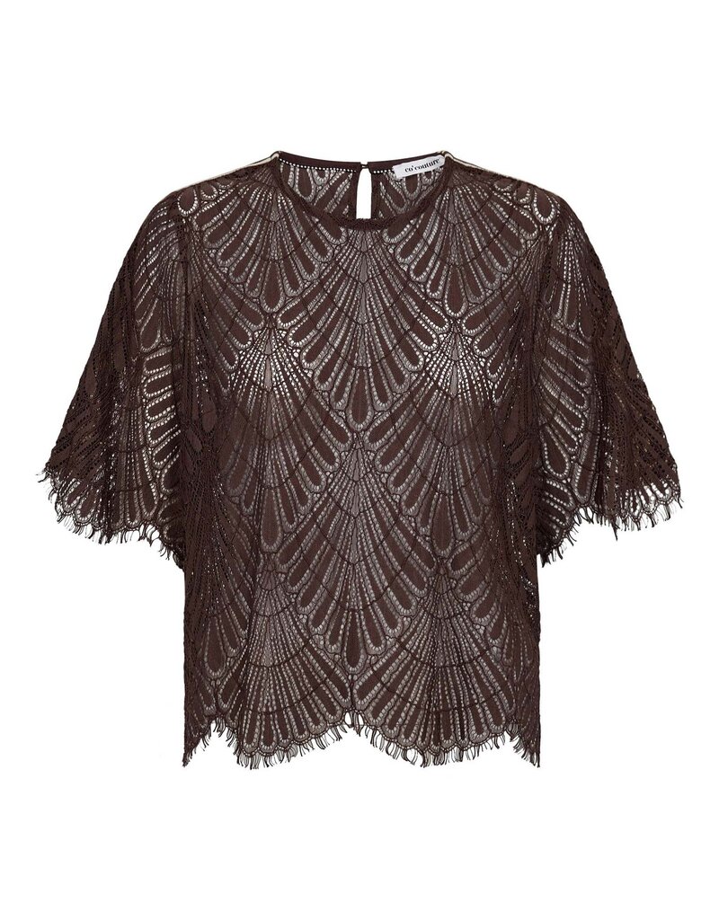 Co' Couture Co'Couture Leti Lace Blouse D.Brown