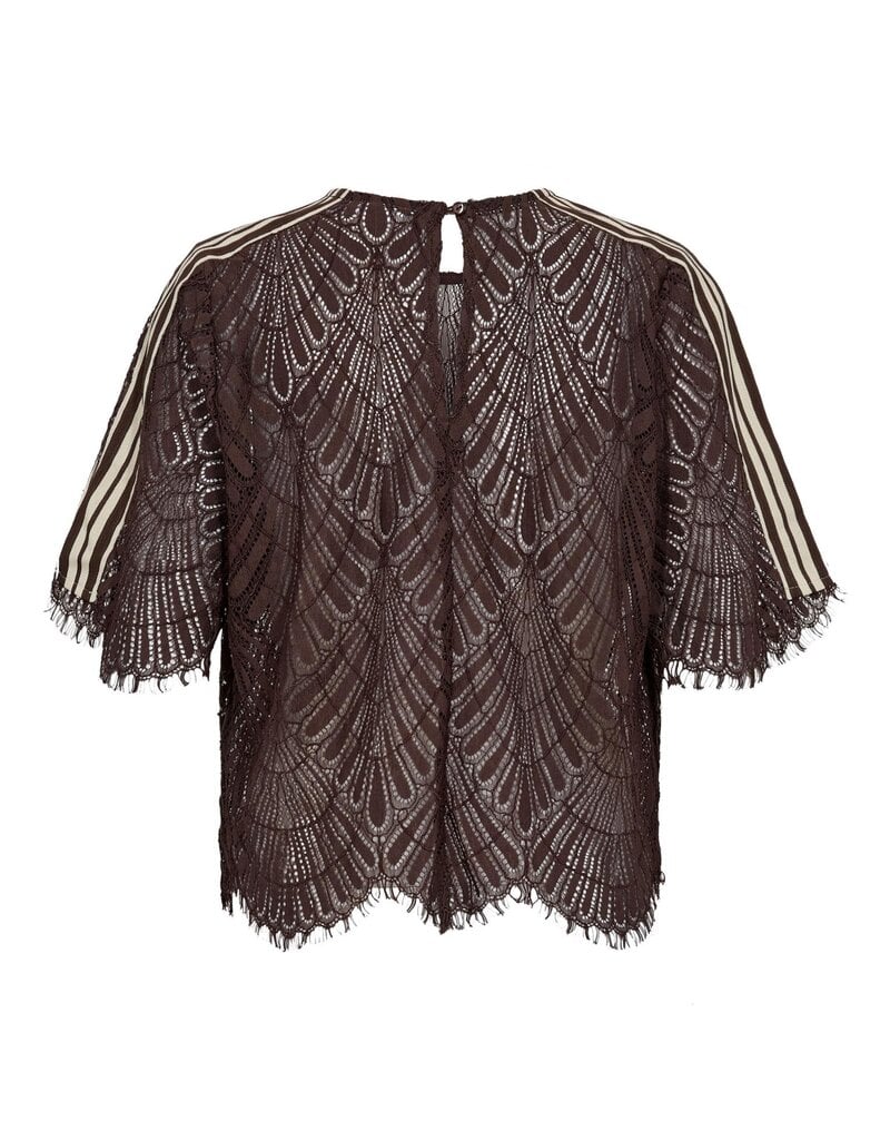 Co' Couture Co'Couture Leti Lace Blouse D.Brown