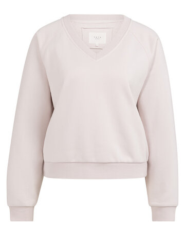 Yaya Yaya Sw. V-hals rib  Gray Lila