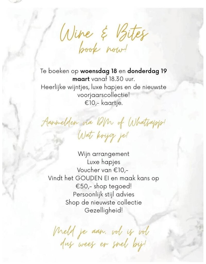 Feel Fashion Ticket  Wine en Bites 2026