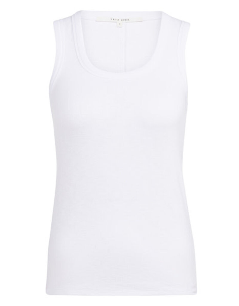 Yaya Yaya Rib Top Rond White