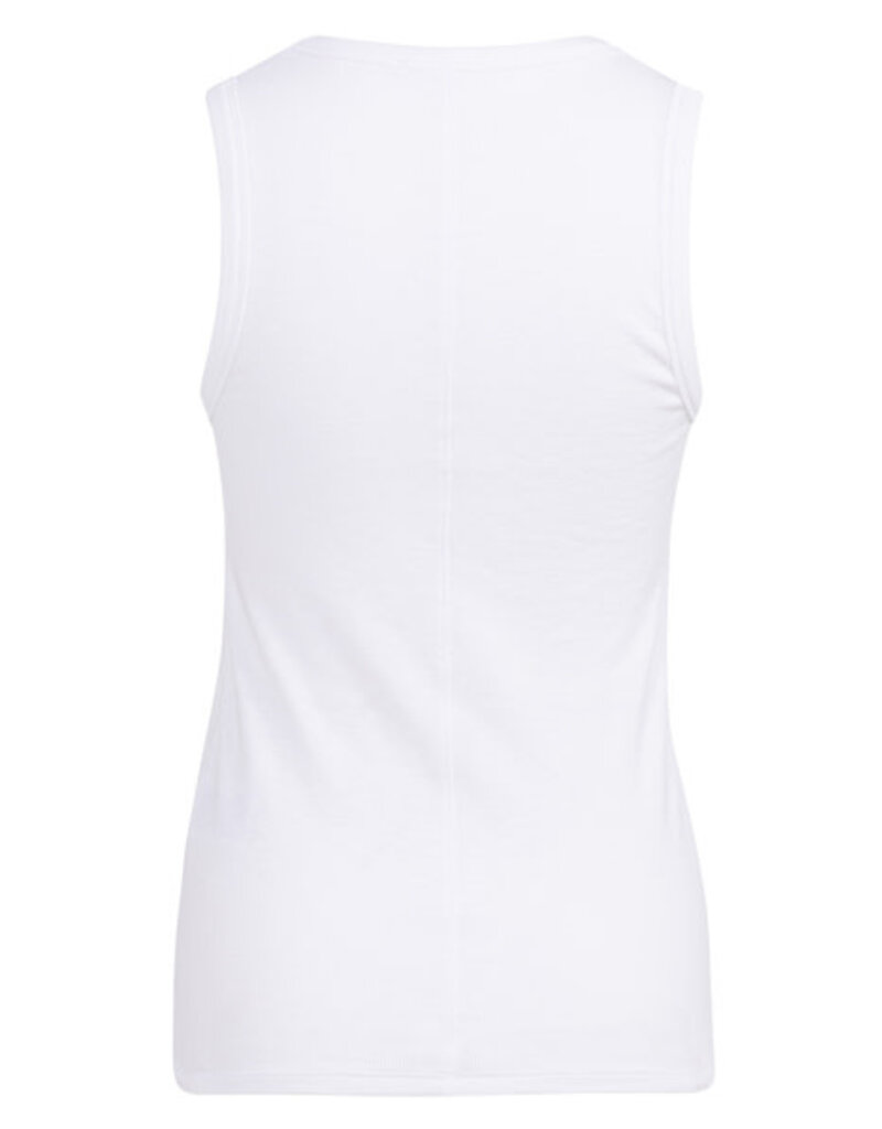 Yaya Yaya Rib Top Rond White