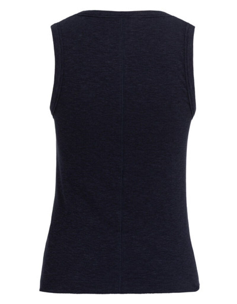 Yaya Yaya Rib Top Rond Navy