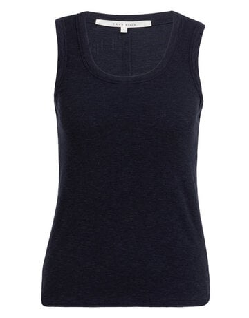 Yaya Yaya Rib Top Rond Navy