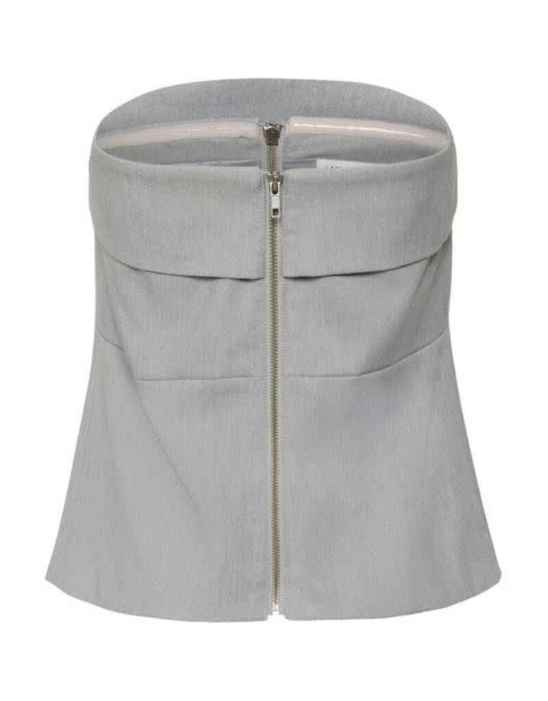 MEW Hanna Corsage Top L.Grey Mel.