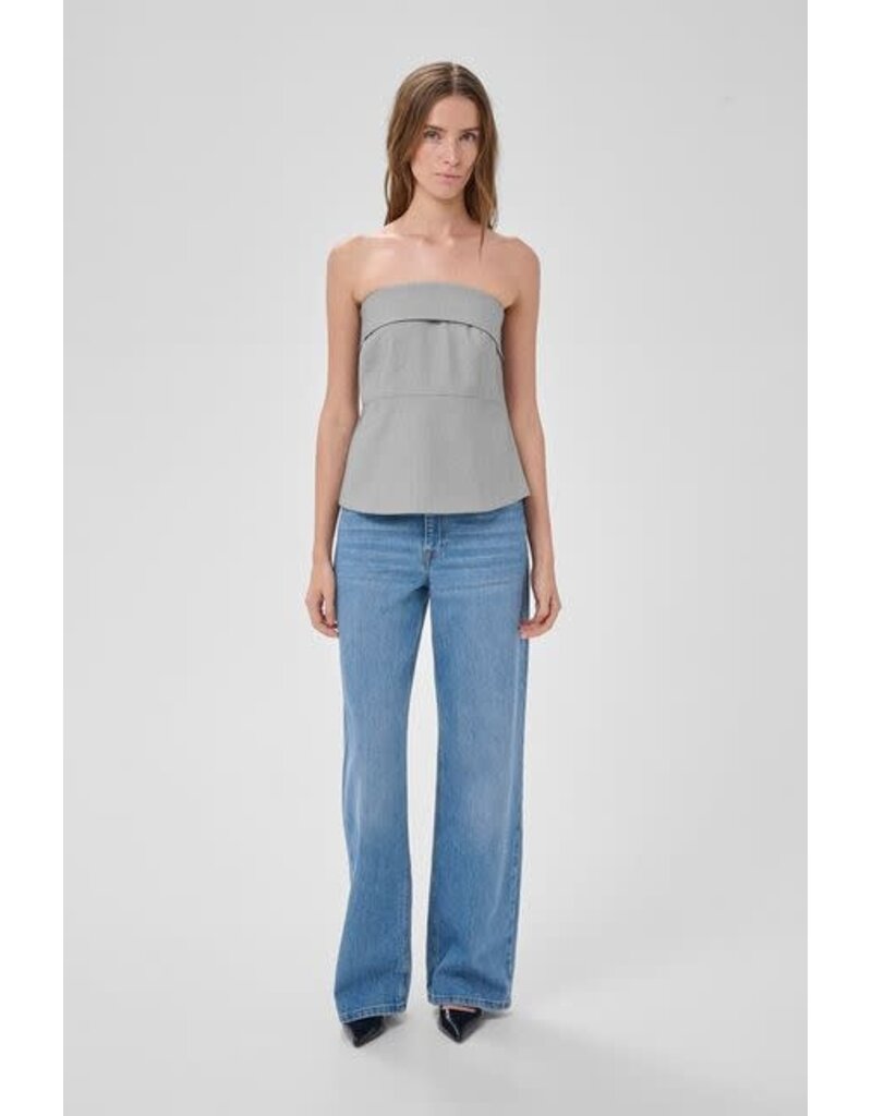 MEW Hanna Corsage Top L.Grey Mel.