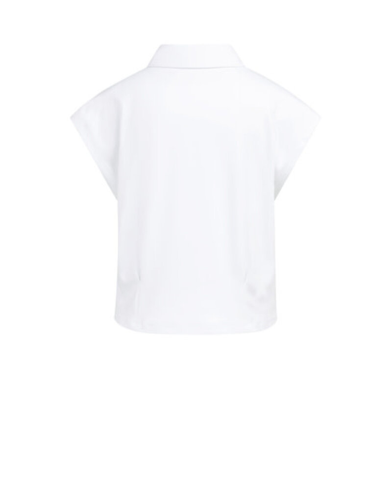 Yaya Yaya Jersey Blouse Darts White
