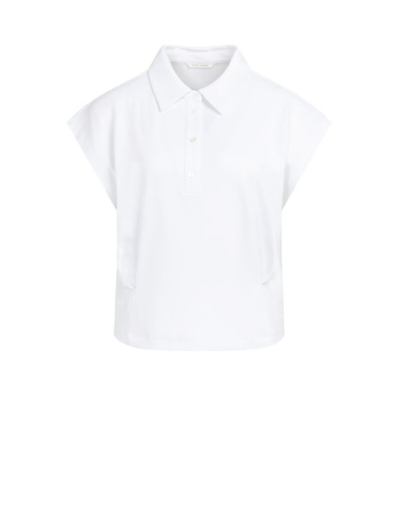 Yaya Yaya Jersey Blouse Darts White