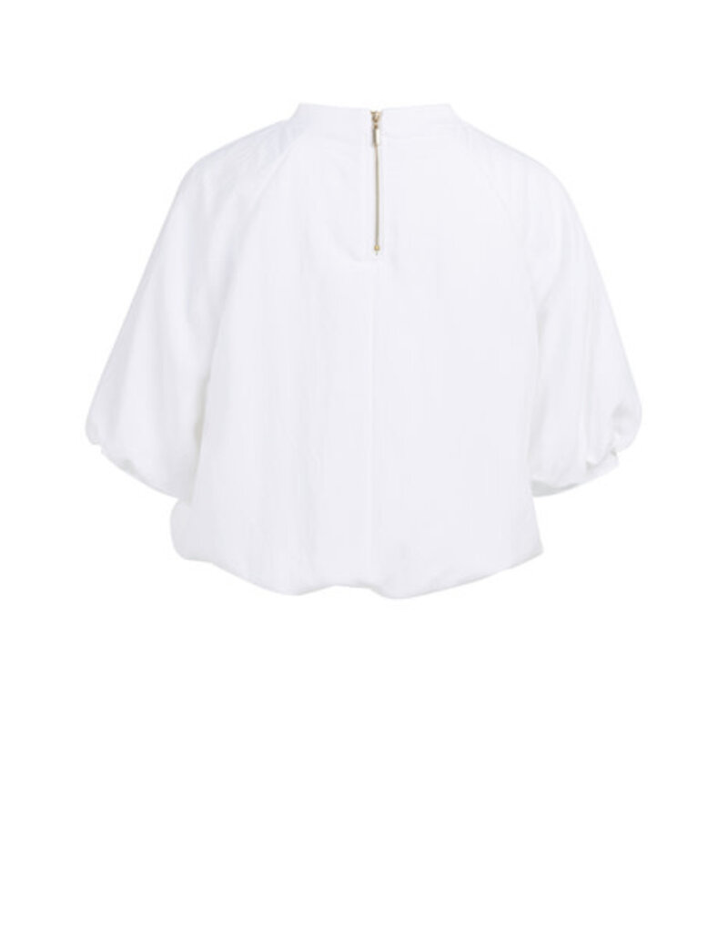 Yaya Yaya Woven Balloon Tee White