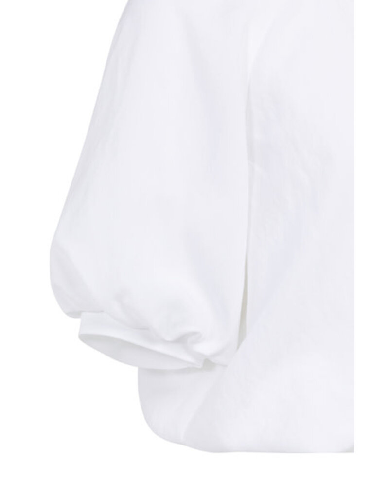 Yaya Yaya Woven Balloon Tee White