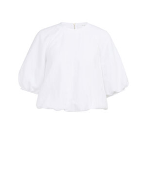Yaya Yaya Woven Balloon Tee White