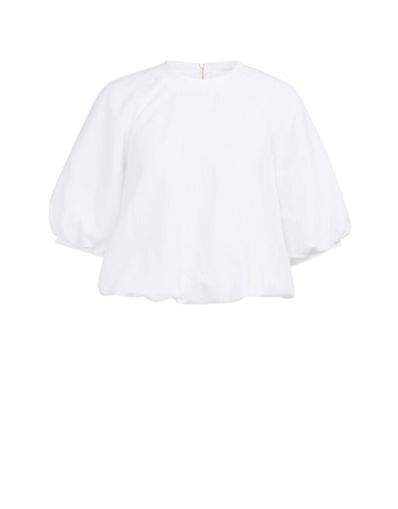 Yaya Yaya Woven Balloon Tee White