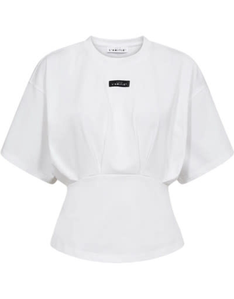 HL Romie Pleat Tee White