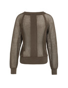 Yaya Yaya Mesh stitch Sweater W. Brown