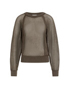 Yaya Yaya Mesh stitch Sweater W. Brown